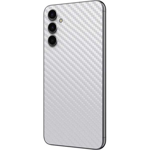 White Carbon Fiber Specialty Texture Material Galaxy A14 5G Skin